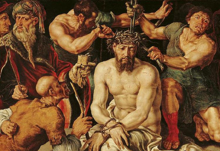 Maarten van Heemskerck Christ crowned with thorns oil painting image